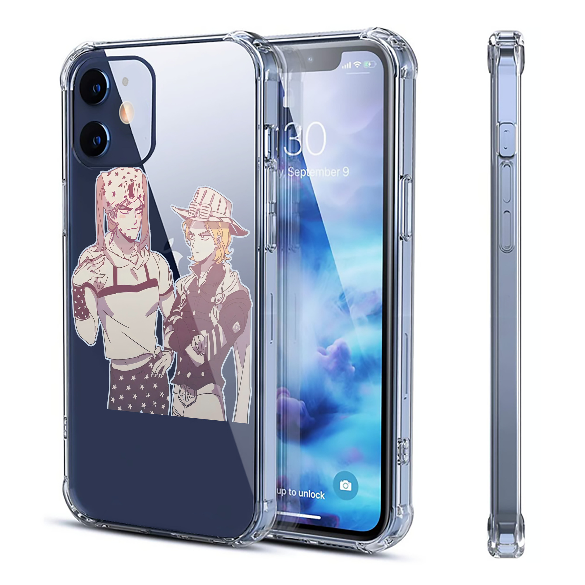 （画像用） ジョジョの奇妙な冒険 JoJo's Bizarre Adventure 【iPhone 12シリーズ対応】透明スマホケース（クリアソフトケース）